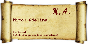 Miron Adelina névjegykártya